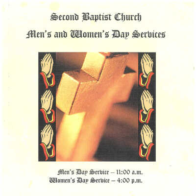 Second Baptist Chuch 2007 Men's & Women's Day Program