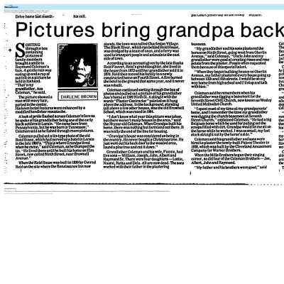 News article about the Coleman Family