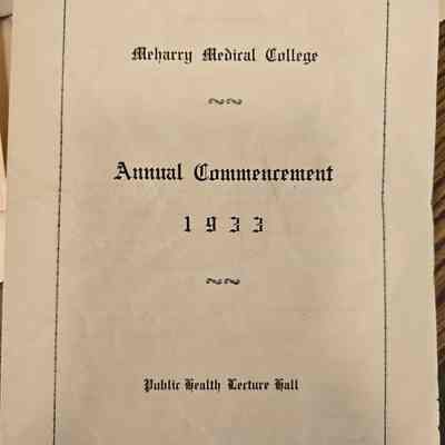 Dr. B.C. Myers commencement program