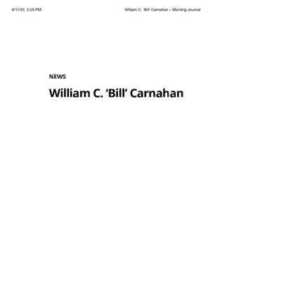 Carnahan, William "Bill" Obituary