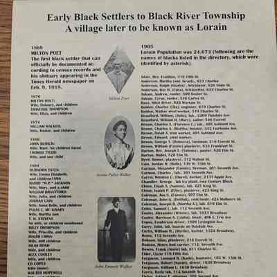 Early Black Settlers to Black River Township