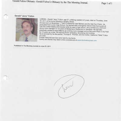 Fulton, Gerald Jerry obit
