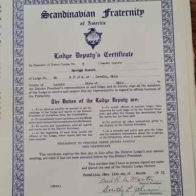 Scandinavian Fraternity of America Documents