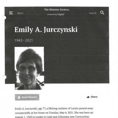 Valetta, Emily A. Jurczynski obit