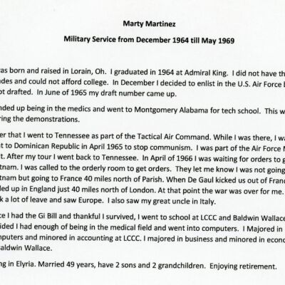 Marty Martinez Biography