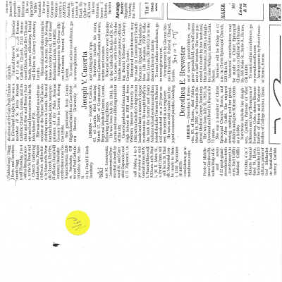 Caserta, Joseph V obit
