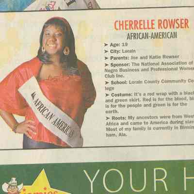 Rowser, Cherrelle (African-American Princess in the 2006 Lorain International Festival)