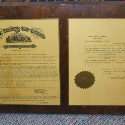 Lorain Polish Legion Articles of Incorporation