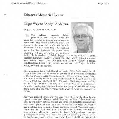 Anderson, Edgar obit