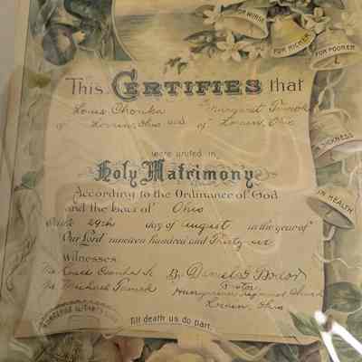 Certificate, Marriage