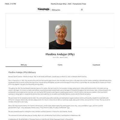 Andujar, Eleofina (Elly) obit