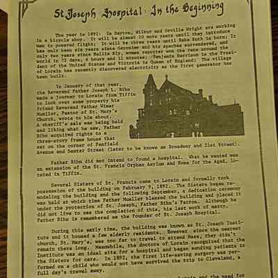 St. Joseph Hospital: In the Beginning Articles