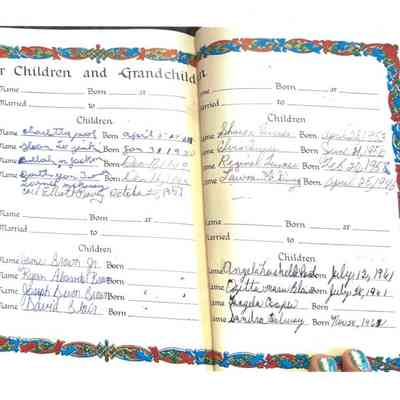 Brown Family Bible Entry