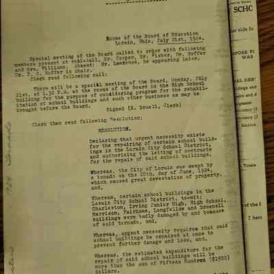 Lorain Board of Education Resolution