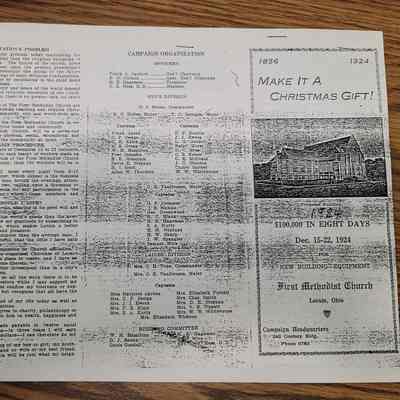 First Methodist Church campaign brochure