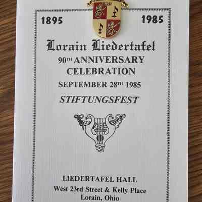 Lorain Liedertafel 90th anniversary