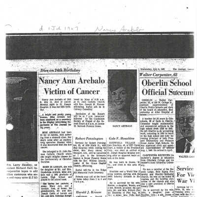 Arebalo, Nancy obit