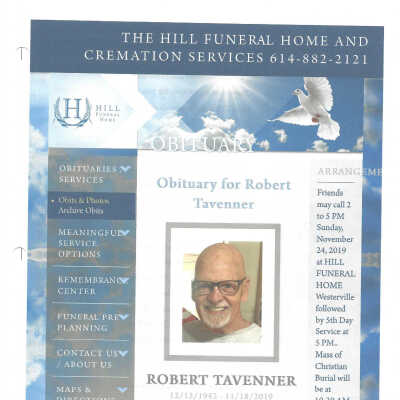 Tavenner, Robert Bob obit