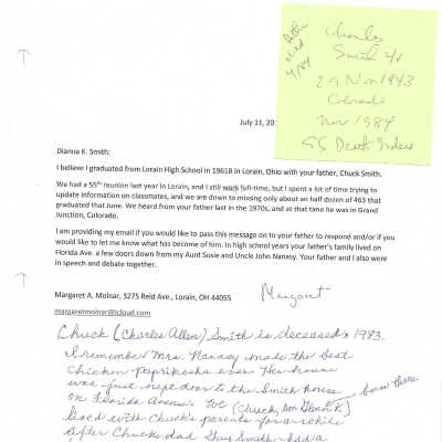 Smith, Charles Allen (family correspondence)