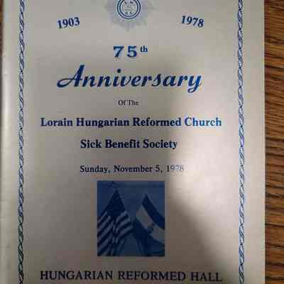 Lorain Hungarian Church Sick Benefit Society Anniversary Program