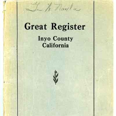 Great Register, Inyo County, California, 1918