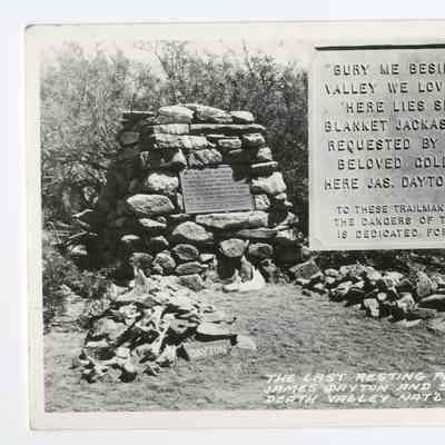 The Last Resting Place of James Dayton and Shorty Harris, Death Valley Nat'l Monument, Calif.