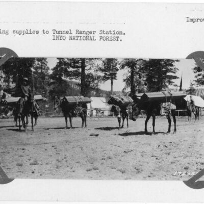 Hauling supplies to Tunnel Ranger Station. INYO NATIONAL FOREST