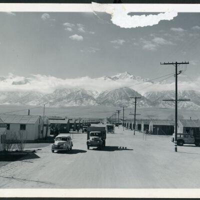 Manzanar street scene, spring