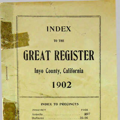 Index to the Great Register, Inyo County, California, 1902