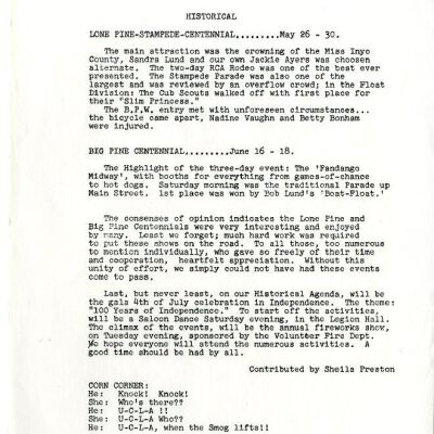2004.14.138: Whitney Peeks Newsletter, June 22, 1961, pg. 4: Resolution: 150 dpi