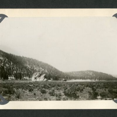 First plane to land at the Tunnel Ranger Station airplane landing field - 1931
