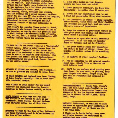 2004.14.117: Whitney Peeks newsletter, May 1959, pg. 2: Origformat: Artifact; Resolution: 150 dpi