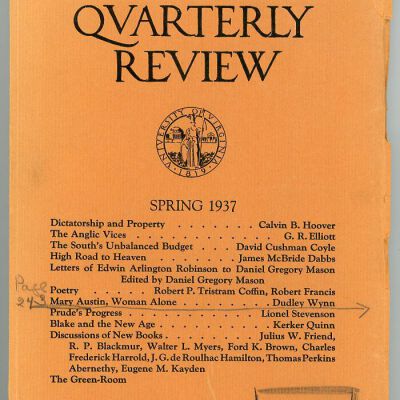 Virginia Quarterly Review, Vol. 13, No. 2, Spring 1937