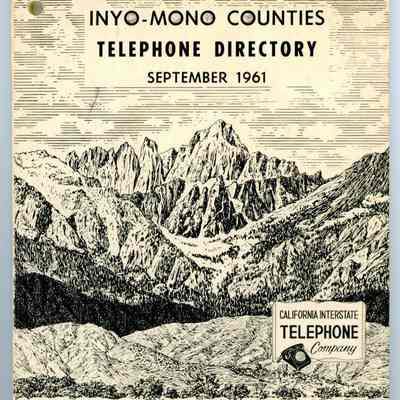 Inyo-Mono Counties Telephone Directory, September 1961