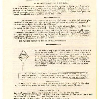 2004.14.110: Whitney Peeks newsletter, August 1958, pg. 2: Origformat: Artifact; Resolution: 150 dpi