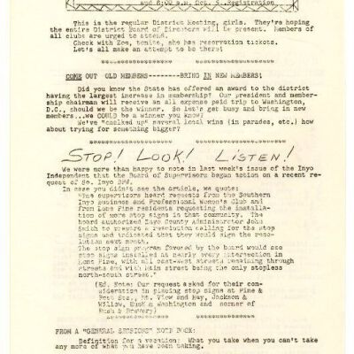 2004.14.111: Whitney Peeks newsletter, September 1958, pg. 3: Origformat: Artifact; Resolution: 150 dpi