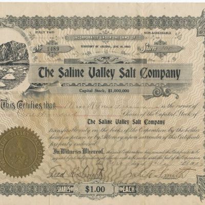 Certificate, Stock