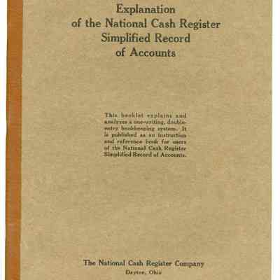 Explanation of the National Cash Register Simplified Record of Accounts