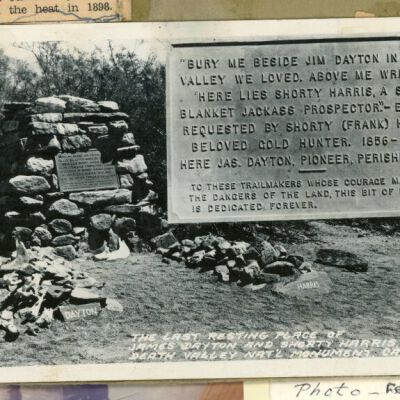 The Last Resting Place of James Dayton and Shorty Harris, Death Valley Nat'l Monument, Calif.