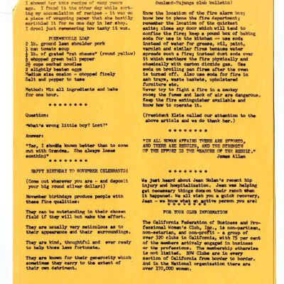 2004.14.123: Whitney Peeks newsletter, November 1959, pg. 2: Origformat: Artifact; Resolution: 150 dpi