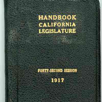 Handbook California Legislature, Forty-Second Session, 1917
