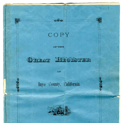 Copy of the Great Register of Inyo County, California, 1886