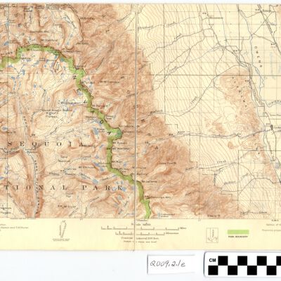 2009.2.1e S half Mt. Whitney 15' USGS topo map: Copyright: ECM; Origsize: 16 x 20"; Origformat: Artifact