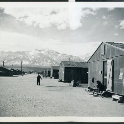 Manzanar street scene, winter
