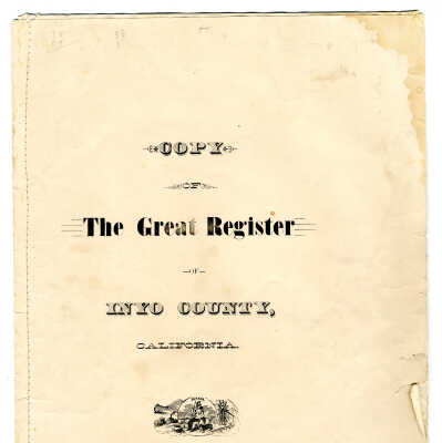 Copy of the Great Register of Inyo County, California, 1888