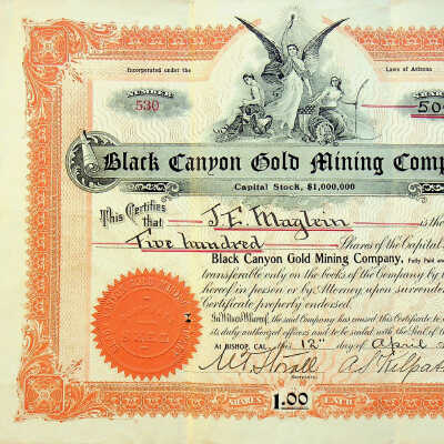 Certificate, Stock