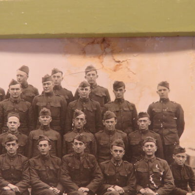 Damage to top right corner