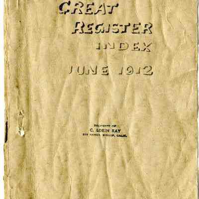 Great Register Index, June 1912
