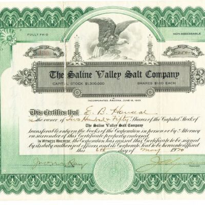 Certificate, Stock