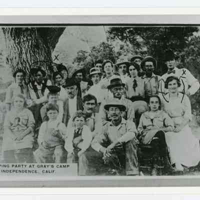 Camping Party at Gray's Camp, Independence, Calif.